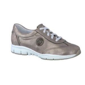 Mephisto Yael Runoff Metallic Leather Up Soft-Air Leather Walking Sneaker Size 8